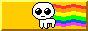 autism creature with trailing rainbow